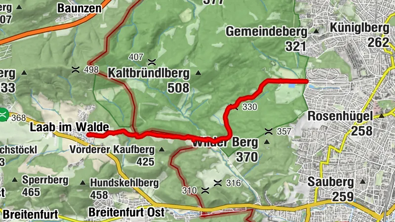 Laab im Walde - Gütenbachtor - Lainzer Tor, Niederösterreich - Wien/Österreich