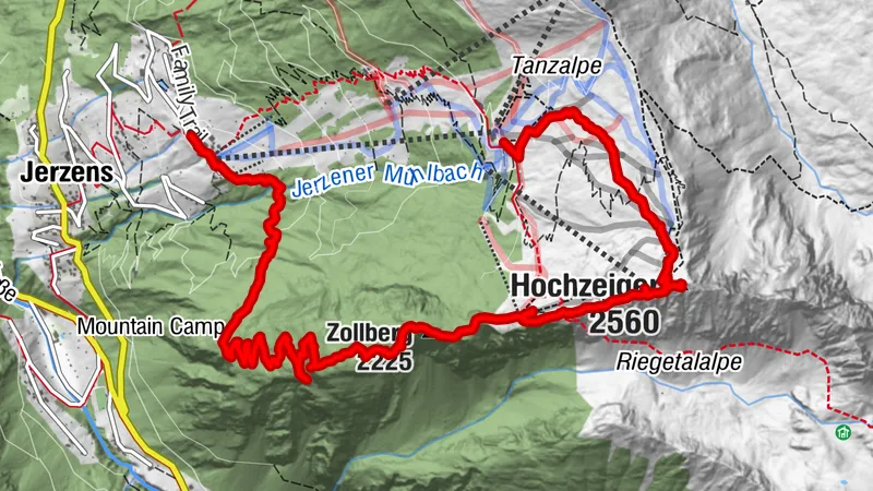 Talstation - Zollberg - Hochzeiger - Mittelstation