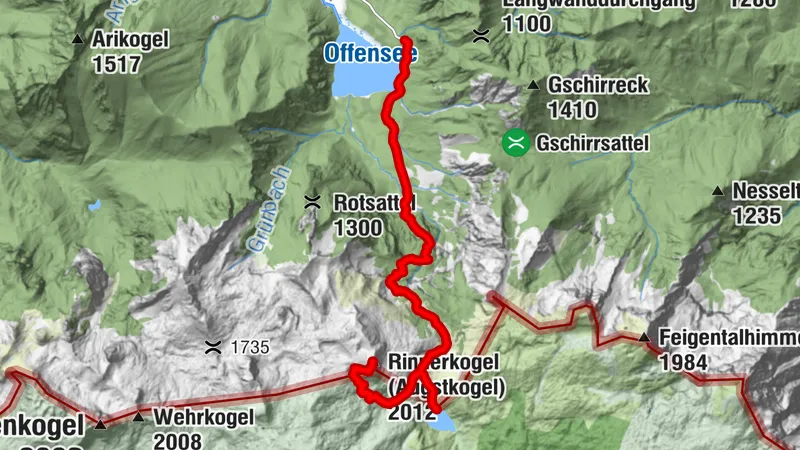 Rinnerkogel und Wildensee  - Track nur rauf
