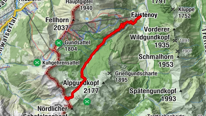 Fiderepasshütte von/bis Talstation Fellhornbahn