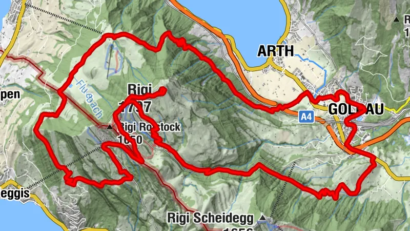 Goldau - Rigi - Rigi Felsentor - Goldau