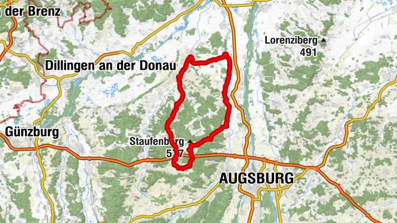 Radtour Horgau - Kloster Holzen - Wertingen - Horgau