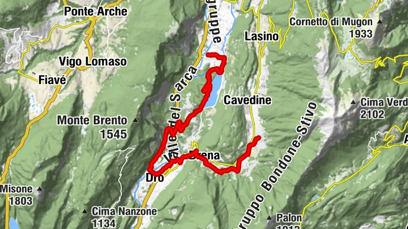 Cammino dei Sette Laghi - Etappe 4: Vigo Cavedine/Pietramurata