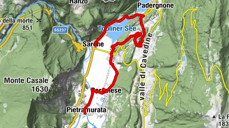 Cammino dei Sette Laghi - Etappe 5: Pietramurata/Sarche