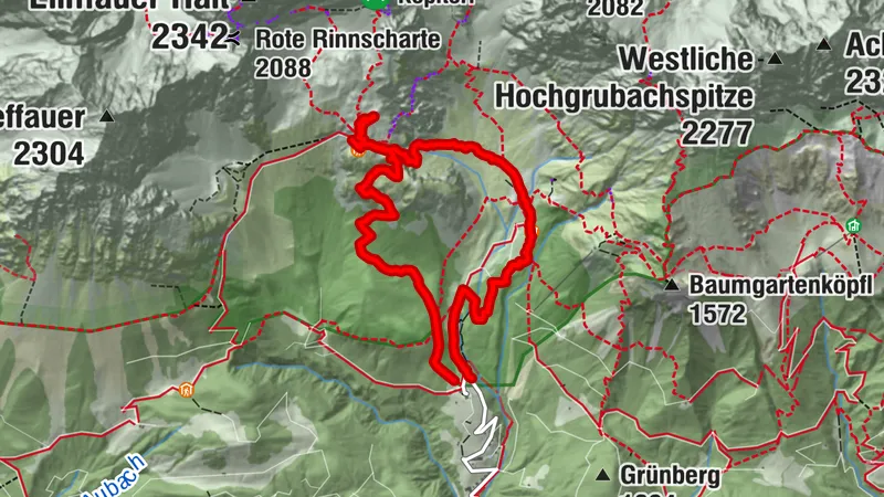 Gruttenhütte über Klammlweg / Gruttenkreuz / bei Ellmau am Wilden Kaiser / Ellmau