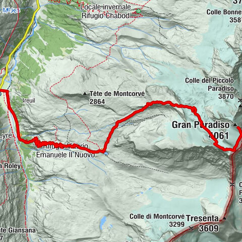 Gran Paradiso über Rifugio Vittorio Emanuele II.