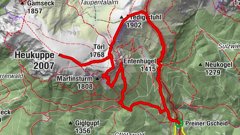 Preiner Gscheid Raxenmäuer Heukuppe