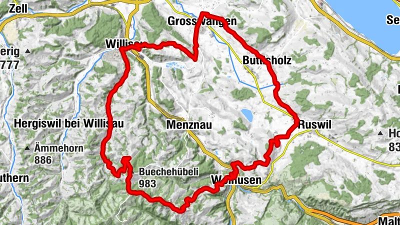 Ruswil-Willisau-Rohrmatt-Menzberg