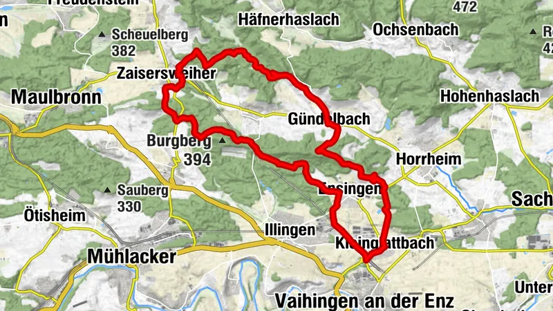 Naturpark Tour 2 - Streitbach Tour - Mit dem Gravelbike im Kraichgau-Stromberg