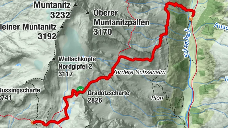 Osttiroler Adlerweg-Etappe 07: Sudetendeutsche Hütte  –  Kalser Tauernhaus