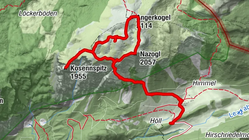 Nazogl-Angerkogel-Lueg-Kosennspitz-Hintereggeralm