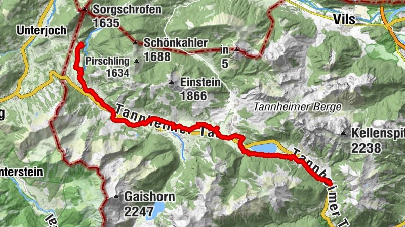 Radweg Tannheimer Tal - E-Bike
