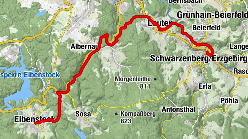 RR ERZ E05 Etappentour  Radfernweg Sächsische Mittelgebirge und Erzgebirgsradmagistrale Etappe 05