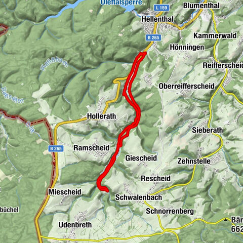 Eifelschleife Eisvogelwanderweg Hellenthal, Deutschland