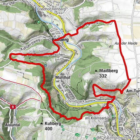 Kremser Rieden- und Wanderkarte - Wanderung 12: Rundwanderweg Kremser Goldberg