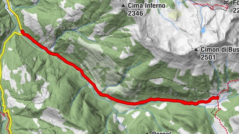 Von Ponte Stue zur Malga Cazzorga