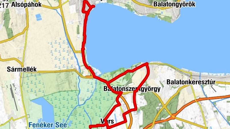 Balatonszentgyörgy - Vörs Kilato - Balatonbereny ( Balaton Ungarn )