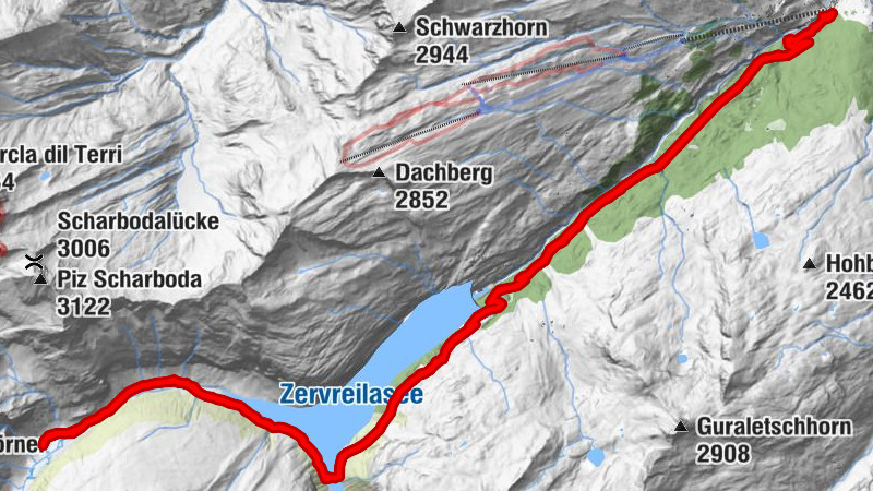 MTB-Tour Zerfreila - Lampertschalp