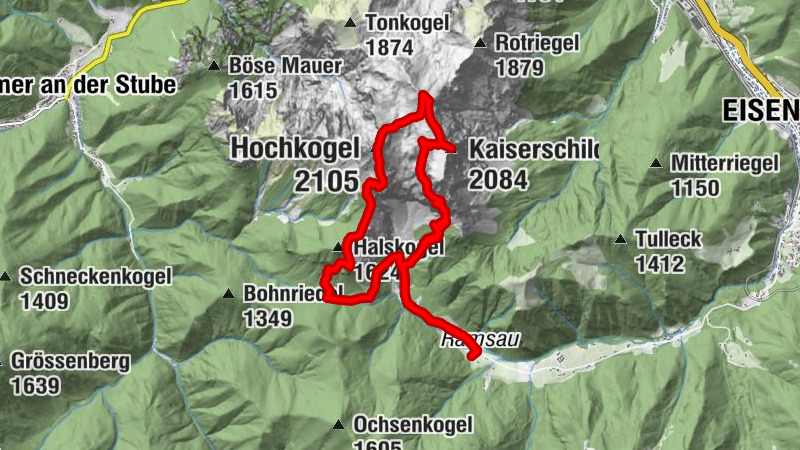 Kaiserschild 2.084m, Kaiserwart 2.033m & Hochkogel 2.105m