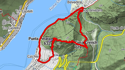 Rundwanderung Vantone - Cocca di Idro - Ferrata Crénch - Crone - Vantone (Idro, Italien)