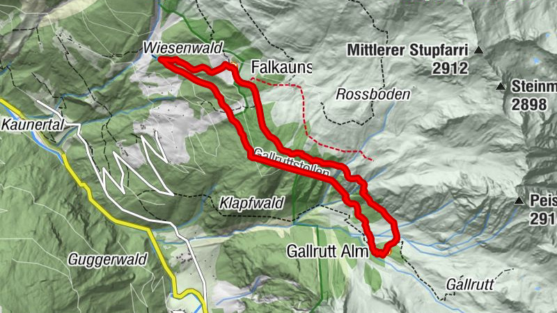 Gallruth Alm über Bewässerungsstollen