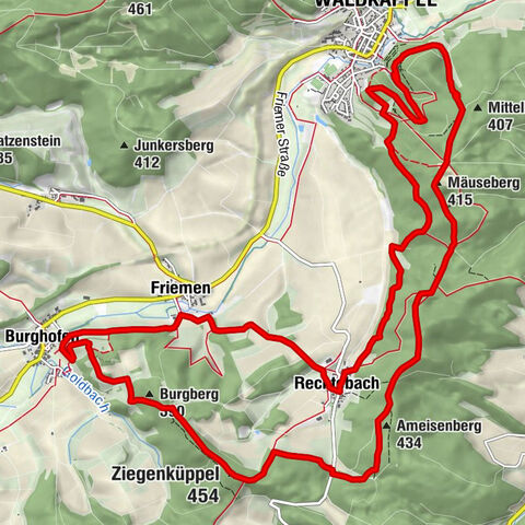 Premiumweg P17 Waldkappeler Berge