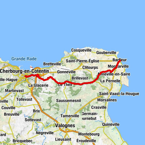 Barfleur Cherbourg en vtt electrique
