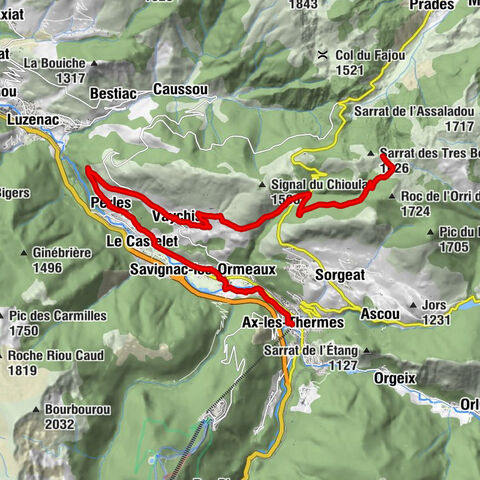 Die VTT-Querung der Ariège - Etappe 01: Ax-les-Thermes zur Schutzhütte Chioula