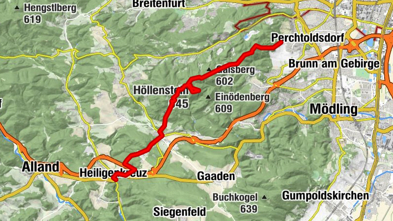 01 Nordalpenweg: Perchtoldsdorf - Heiligenkreuz