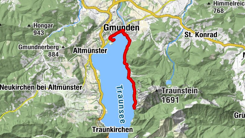 Traunsee Ostufer und Miesweg
